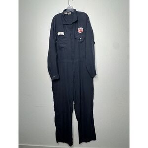 Workrite Mens Phillips 66 Flame Resistant Coveralls Navy Blue 50R XL-R Vintage